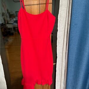 Lulu's Vibrant Red Mini Dress